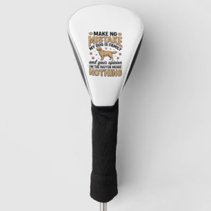 Hond Is Familie Vintage Retriever Typografie Ontwe Golfheadcover