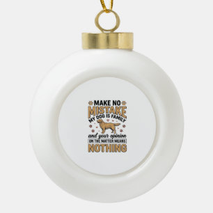 Hond Is Familie Vintage Retriever Typografie Ontwe Keramische Bal Ornament