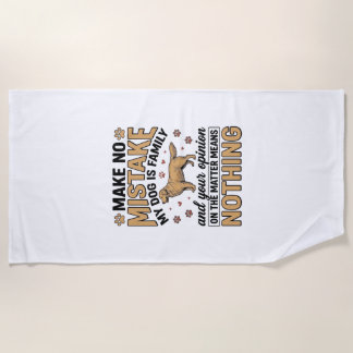 Hond Is Familie Vintage Retriever Typografie Ontwe Strandlaken