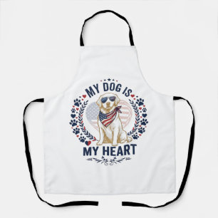Hond Is Hart Amerikaanse Vlag Zonnebril_1 Schort