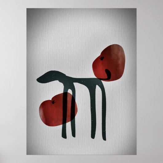 Hond Japanse kunst Poster (Voorkant)