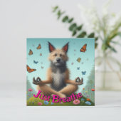 Hond kalm geworden kaart (Staand voorkant)