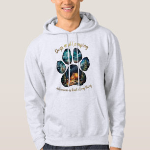 Hond Kamperen Pootafdruk Hoodie voor Hondenliefheb