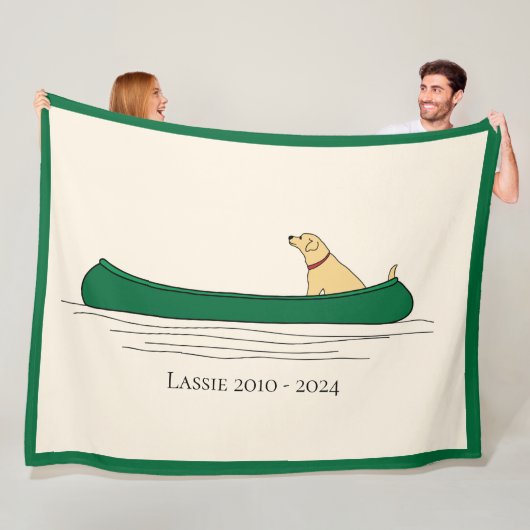 Hond kanoën fleece deken (In situ)