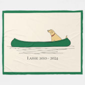 Hond kanoën fleece deken (Voorkant (Horizontaal))