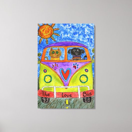 Hond & Kat Canvas 24 "x 36" (Voorkant)