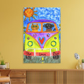 Hond & Kat Canvas 24 "x 36" (Insitu (Woonkamer))