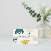 Hond & Kat Gezicht Veterinaire Dierenkliniek Visitekaartje (Staand voorkant)