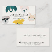 Hond & Kat Gezicht Veterinaire Dierenkliniek Visitekaartje (Voorkant / Achterkant)