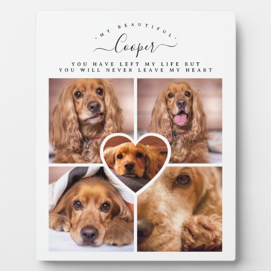 Hond Kat Huisdier Verlies Gift - Foto Collage Grid Fotoplaat (Voorkant)
