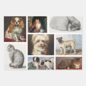 Hond Kat Huisdieren 8 Foto Portret Collage Keepsak Inpakpapier Vel (Voorkant 3)