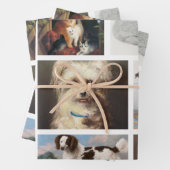 Hond Kat Huisdieren 8 Foto Portret Collage Keepsak Inpakpapier Vel (In situ)