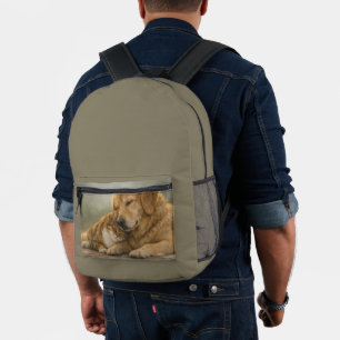 Hond & Kat Rustend Samen Print Knip Naai Rugzak