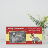 Hond/Kelpie van het Vee van Kerstmis de Feestdagenkaart (Staand voorkant)