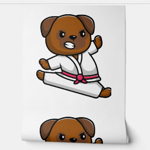 Hond kent Karate Behang
