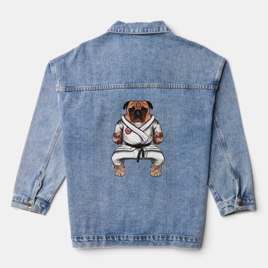 Hond kent Karate Denim Jacket (Achterkant)