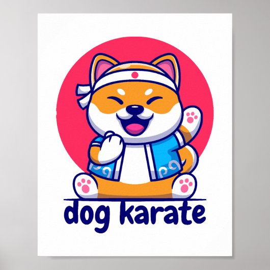 Hond kent Karate Poster (Voorkant)