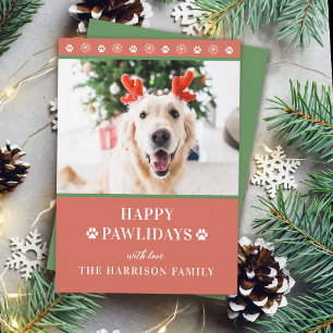 Hond Kerst Foto Gelukkig Poesliedag Feestdagenkaart