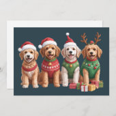 Hond Kerst Goldendoodle Kerst Hondenliefhebber Feestdagenkaart (Voorkant / Achterkant)