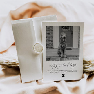 Hond Kerst Handgeschreven Foto Feestdagenkaart