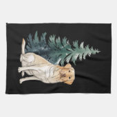 Hond Kerstboom Party Hondenliefhebber Xmas Theedoek (Horizontaal)