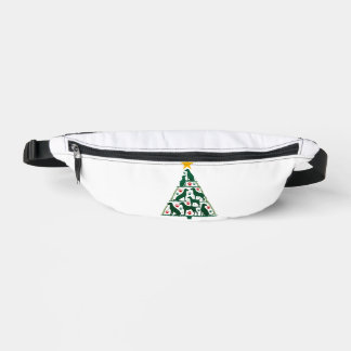 Hond Kerstboom Shirt - Hond Kerstmis (4) Heuptasje