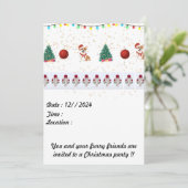Hond Kerstkaart 5 x 7 Save The Date (Staand voorkant)