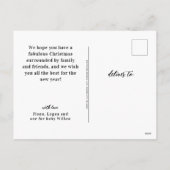 Hond Kerstmis Foto Gelukkige Pawholidays Feestdagenkaart (Achterkant)