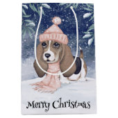 Hond Kerstmis Medium Cadeauzakje (Voorkant)