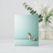 hond kijkt de ruimte in briefkaart (Staand voorkant)