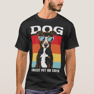 Hond Koelste Huisdier Op Aarde Zonnebril Grappige T-shirt