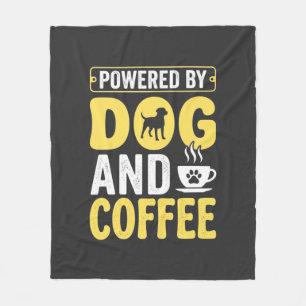 Hond Koffie Liefhebber Aangedreven Door Design Fleece Deken