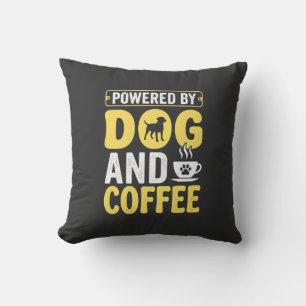 Hond Koffie Liefhebber Aangedreven Door Design Kussen