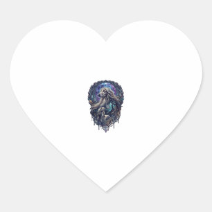 Hond Kristal Maan Betoverd Woud_1 Hart Sticker