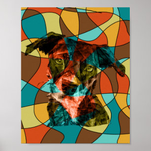 hond kubisme poster