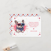 Hond laten we pawty verjaardag dank u kaart (Voorkant / Achterkant in situ)
