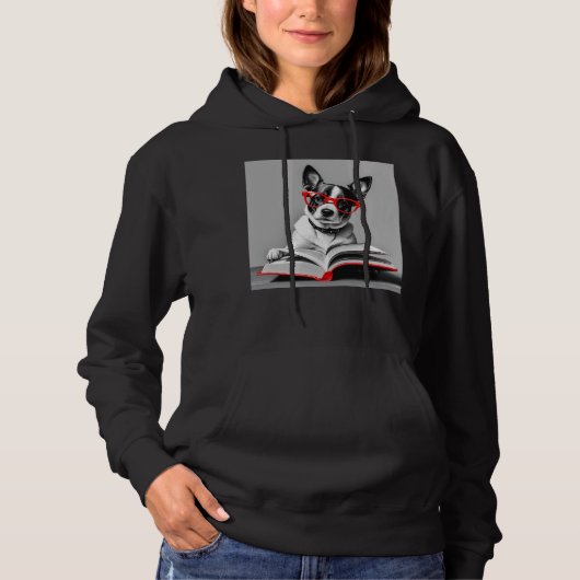Hond Leesboek Hoodie (Voorkant)