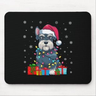 Hond Lelijke Kerstverlichting Kerstman Hoed Schnau Muismat