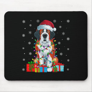 Hond Lelijke Kerstverlichting Kerstmuts Sint Berna Muismat