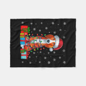 Hond lelijke kerstverlichting Santa American Foxho Fleece Deken (Voorkant (Horizontaal))