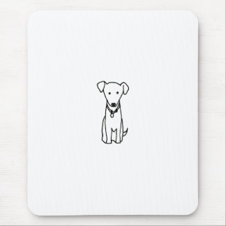 Hond - leuk om een lijn te trekken, kunst logo ont muismat