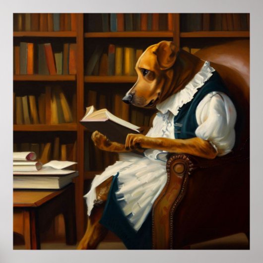 Hond lezen poster (Voorkant)