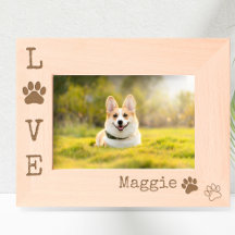 Hond LIEFDE Poot Print Moderne Gepersonaliseerde F