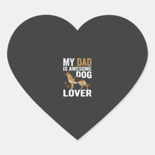 Hond Liefhebbende Vader Is Geweldig Hart Sticker