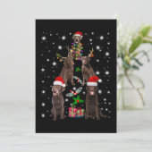 Hond Liefhebber | Chocolade Labrador Kerstboom Kaart (Staand voorkant)