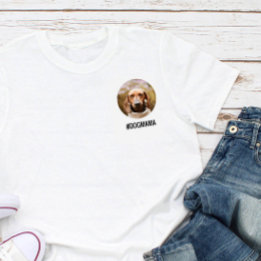 Hond Liefhebber Kleine Aangepaste Foto Cirkel en U T-shirt