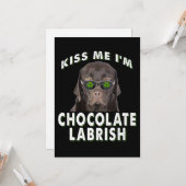 Hond Liefhebber | Kus Me Ik Ben Chocolate Labrish Kaart (Voorkant / Achterkant in situ)