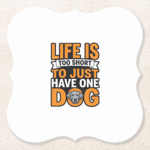 Hond Liefhebber Leven Is Te Kort Vintage T-shirt O Kartonnen Onderzetters