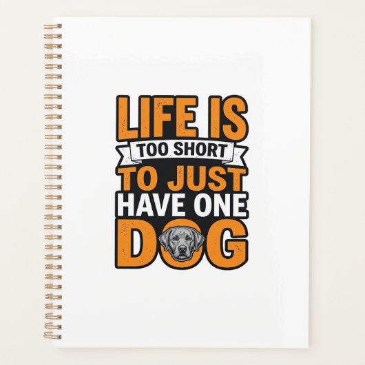 Hond Liefhebber Leven Is Te Kort Vintage T-shirt O Planner (Voorkant)
