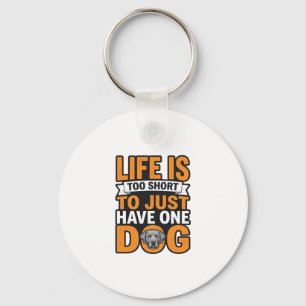 Hond Liefhebber Leven Is Te Kort Vintage T-shirt O Sleutelhanger